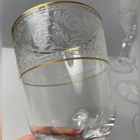 Fostoria Renaissance‎ Vintage Iced Tea Glass with Gold Trim EUC - Picture 3 of 6